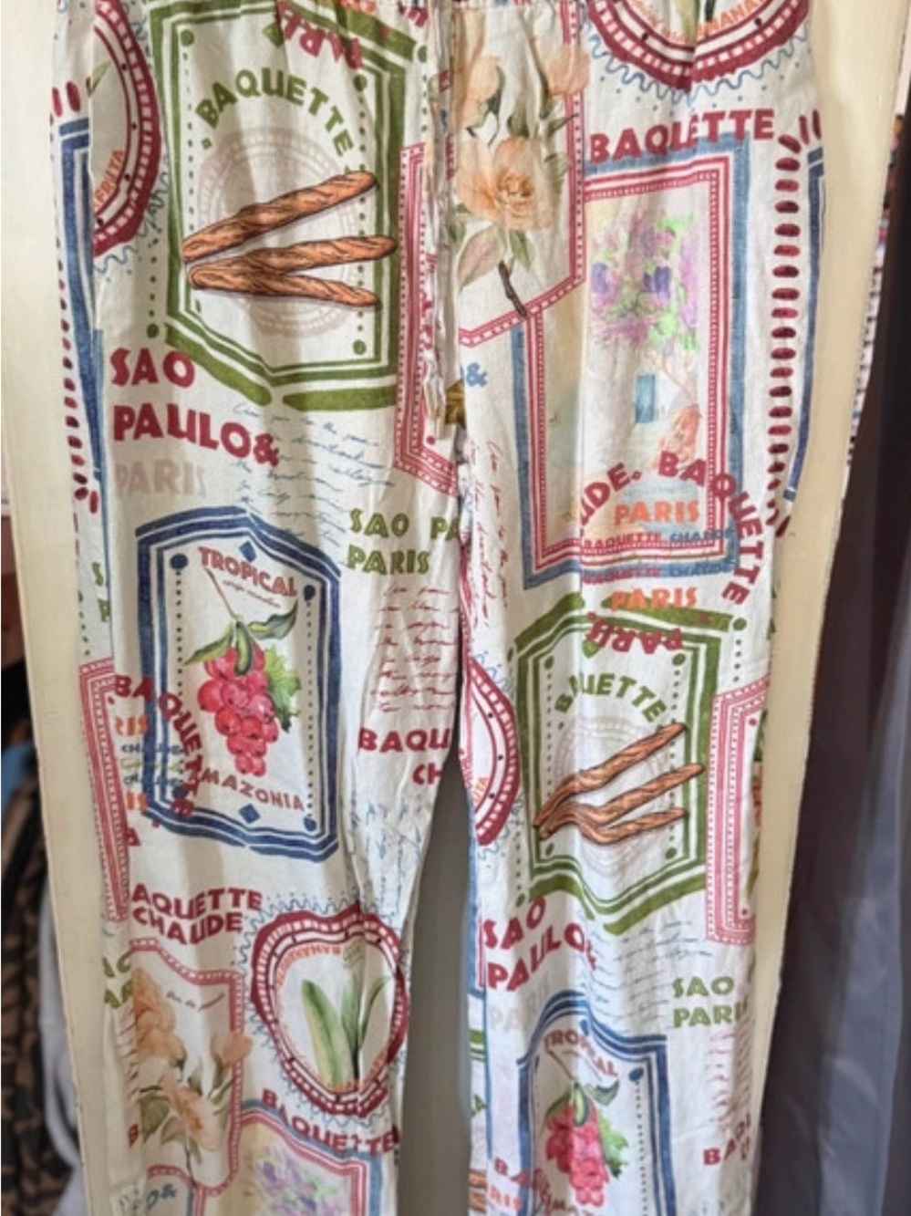 Rachel Zoe Multi-Color Boho Wide-Leg Pants (090923) 🥖 🍇 - Picture 2 of 2